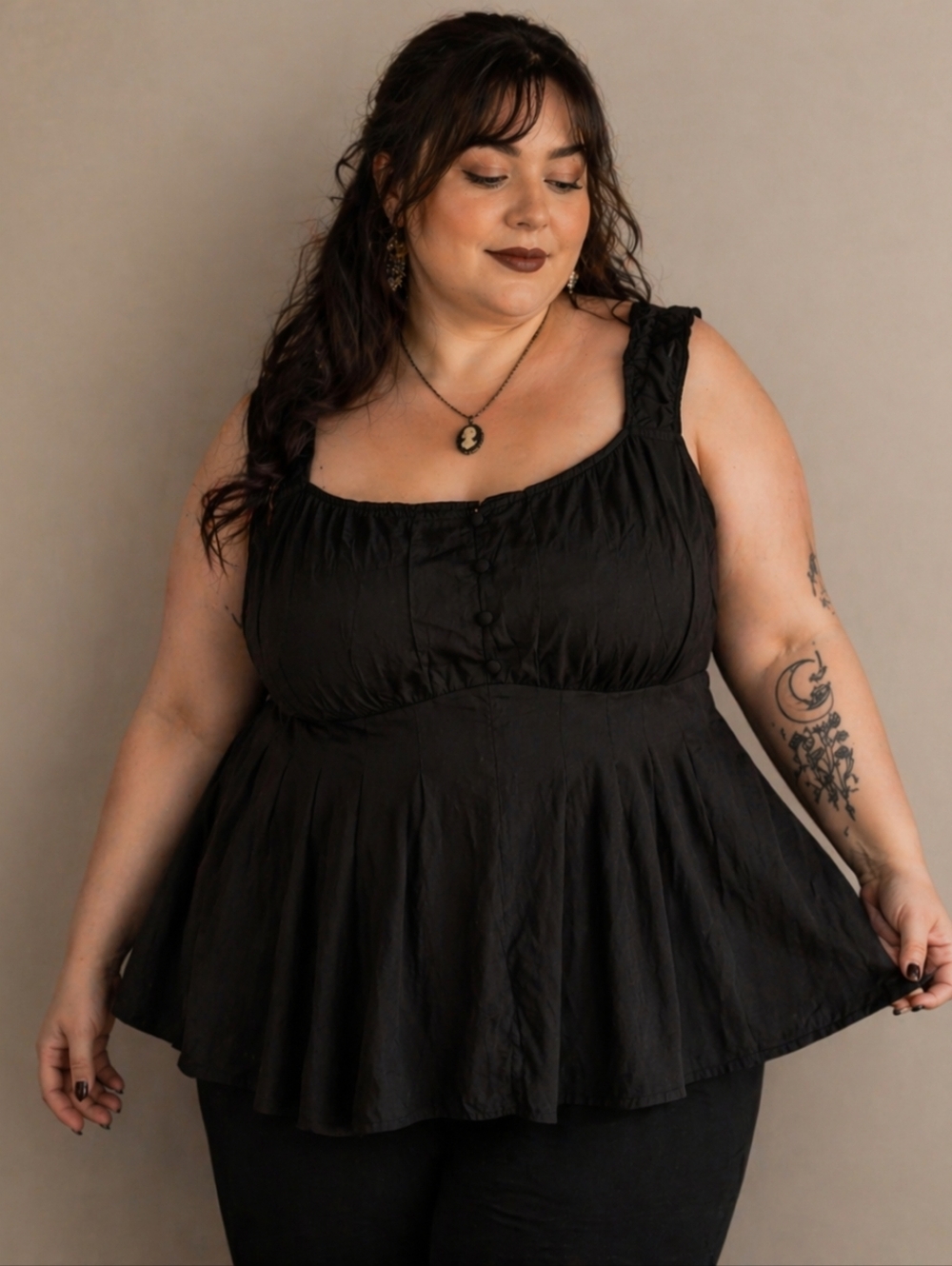 Torrid Peplum Challis Corset Top NWT Plus Size 4 Dark Romance Witchy Cottagecore